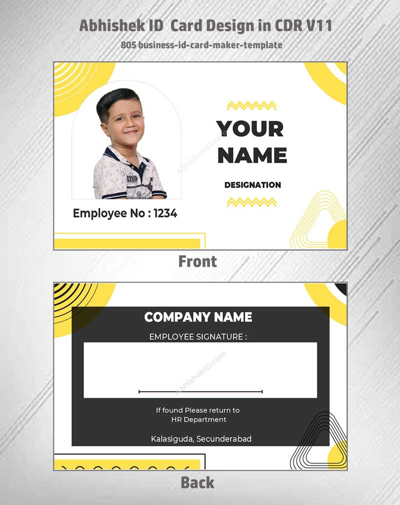 8/8 CorelDraw 11 Printable ID Card Design Templates | 65 Editable Designs India