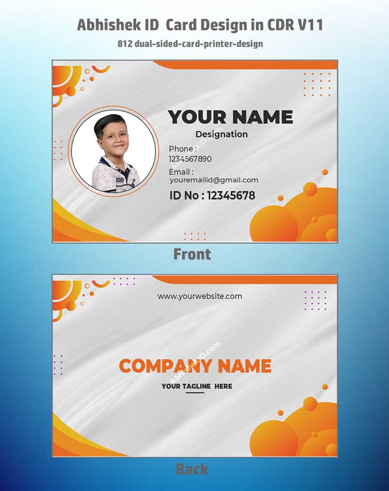 8/8 CorelDraw 11 Printable ID Card Design Templates | 65 Editable Designs India