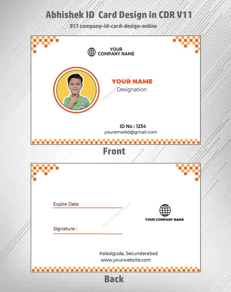 8/8 CorelDraw 11 Printable ID Card Design Templates | 65 Editable Designs India