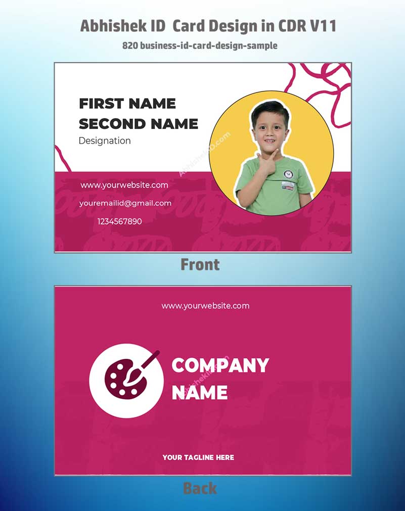 8/8 CorelDraw 11 Printable ID Card Design Templates | 65 Editable Designs India