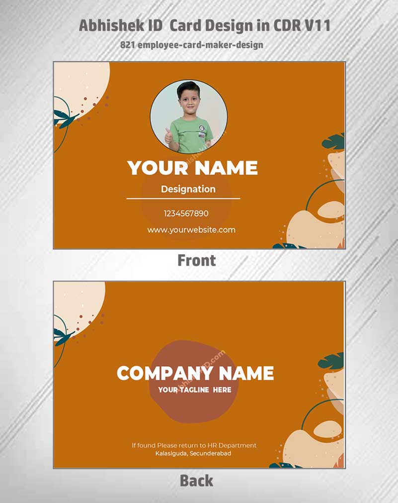 8/8 CorelDraw 11 Printable ID Card Design Templates | 65 Editable Designs India