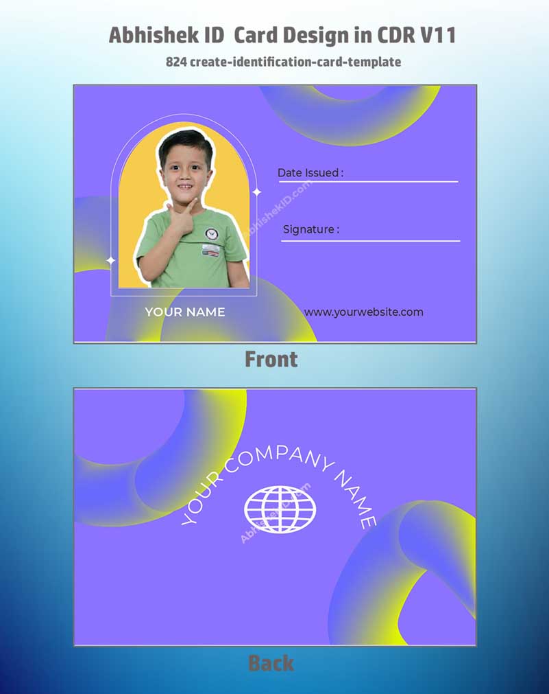 8/8 CorelDraw 11 Printable ID Card Design Templates | 65 Editable Designs India