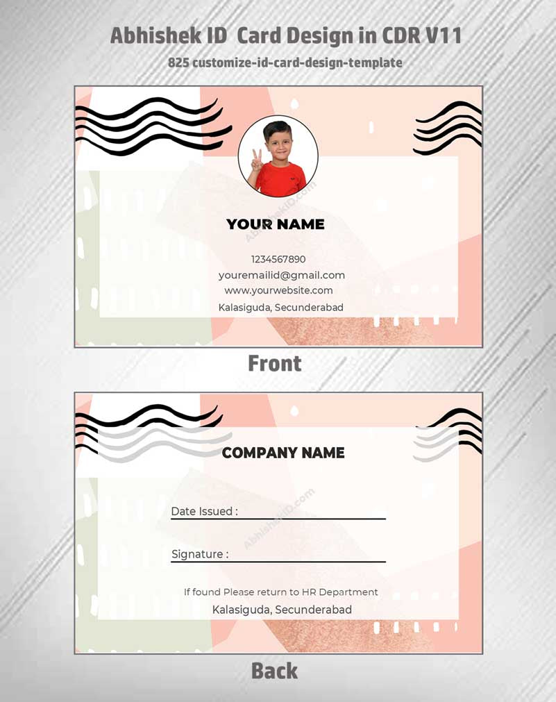 8/8 CorelDraw 11 Printable ID Card Design Templates | 65 Editable Designs India