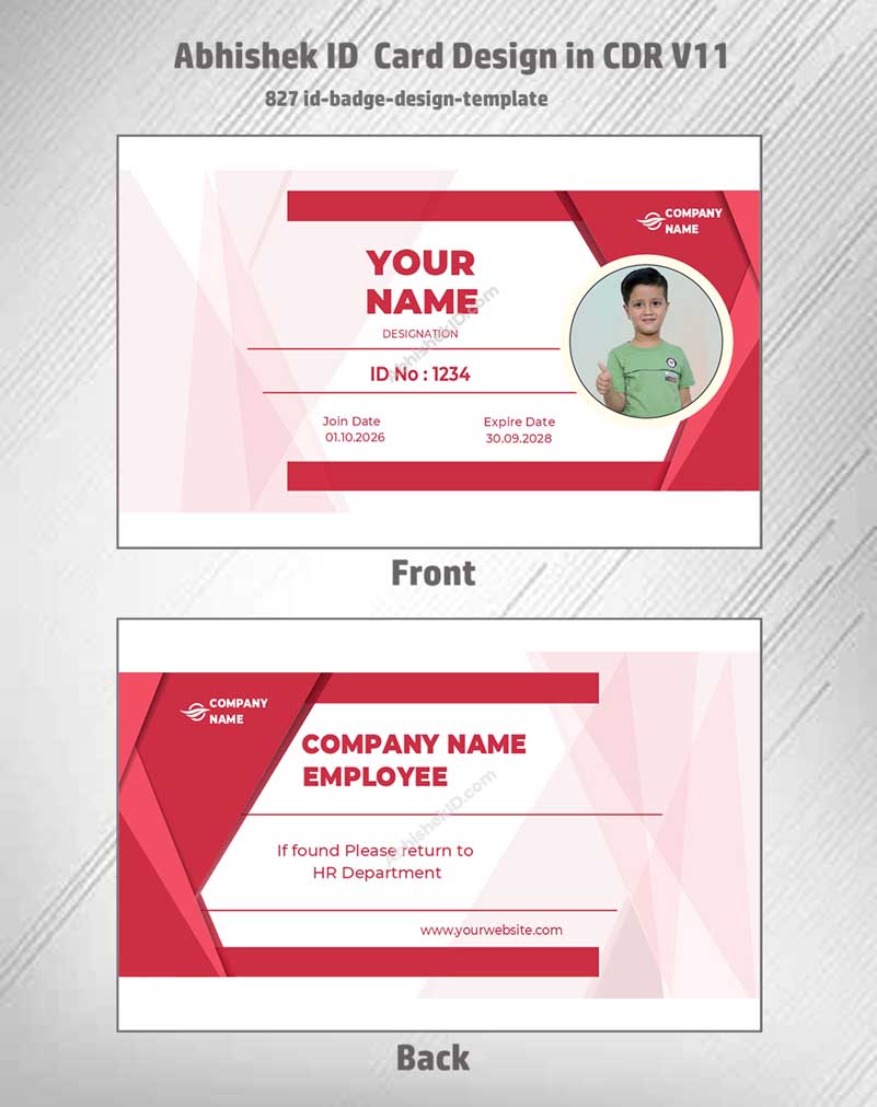 8/8 CorelDraw 11 Printable ID Card Design Templates | 65 Editable Designs India