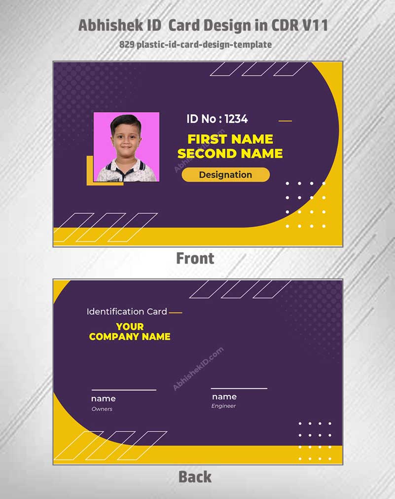 8/8 CorelDraw 11 Printable ID Card Design Templates | 65 Editable Designs India