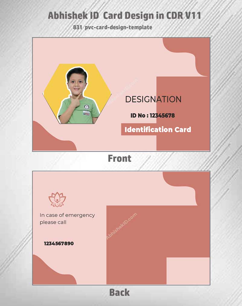 8/8 CorelDraw 11 Printable ID Card Design Templates | 65 Editable Designs India