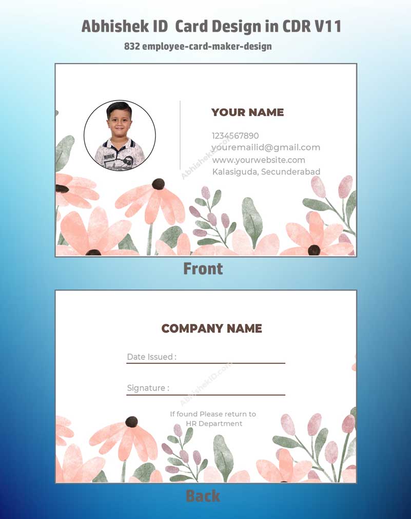 8/8 CorelDraw 11 Printable ID Card Design Templates | 65 Editable Designs India