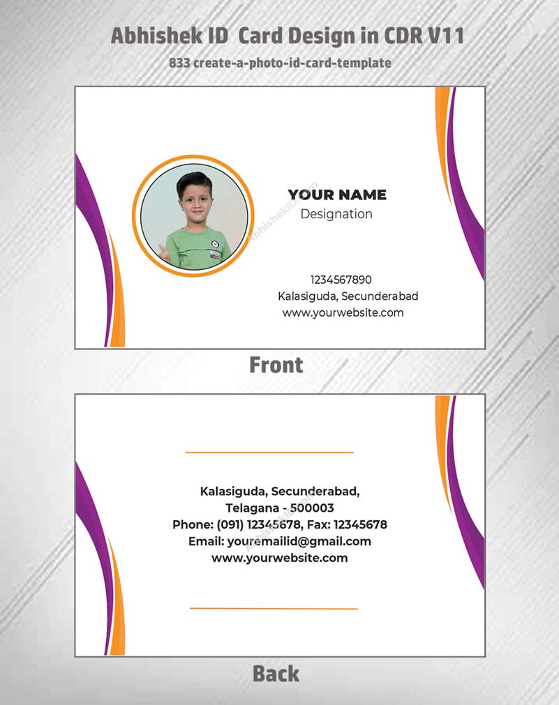 8/8 CorelDraw 11 Printable ID Card Design Templates | 65 Editable Designs India
