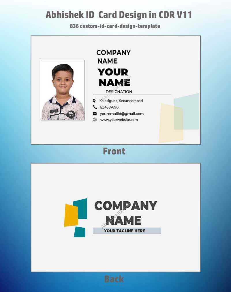 8/8 CorelDraw 11 Printable ID Card Design Templates | 65 Editable Designs India