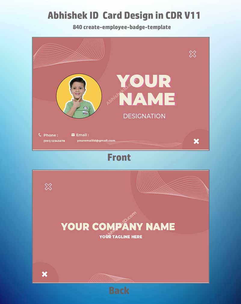 8/8 CorelDraw 11 Printable ID Card Design Templates | 65 Editable Designs India