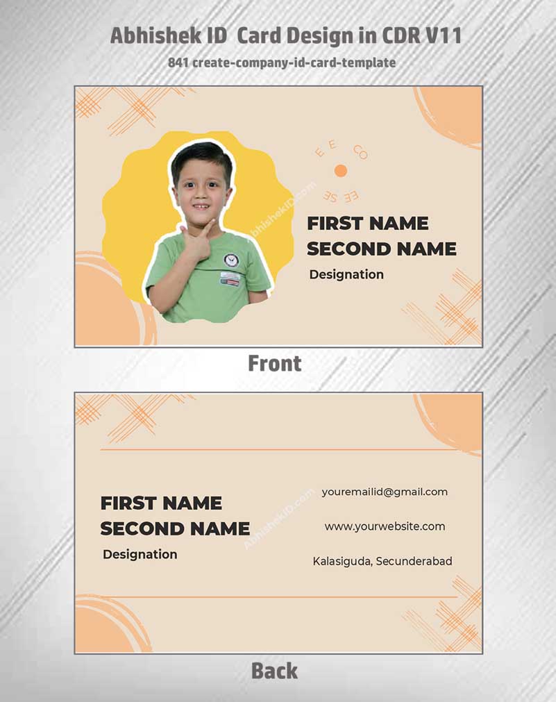 8/8 CorelDraw 11 Printable ID Card Design Templates | 65 Editable Designs India