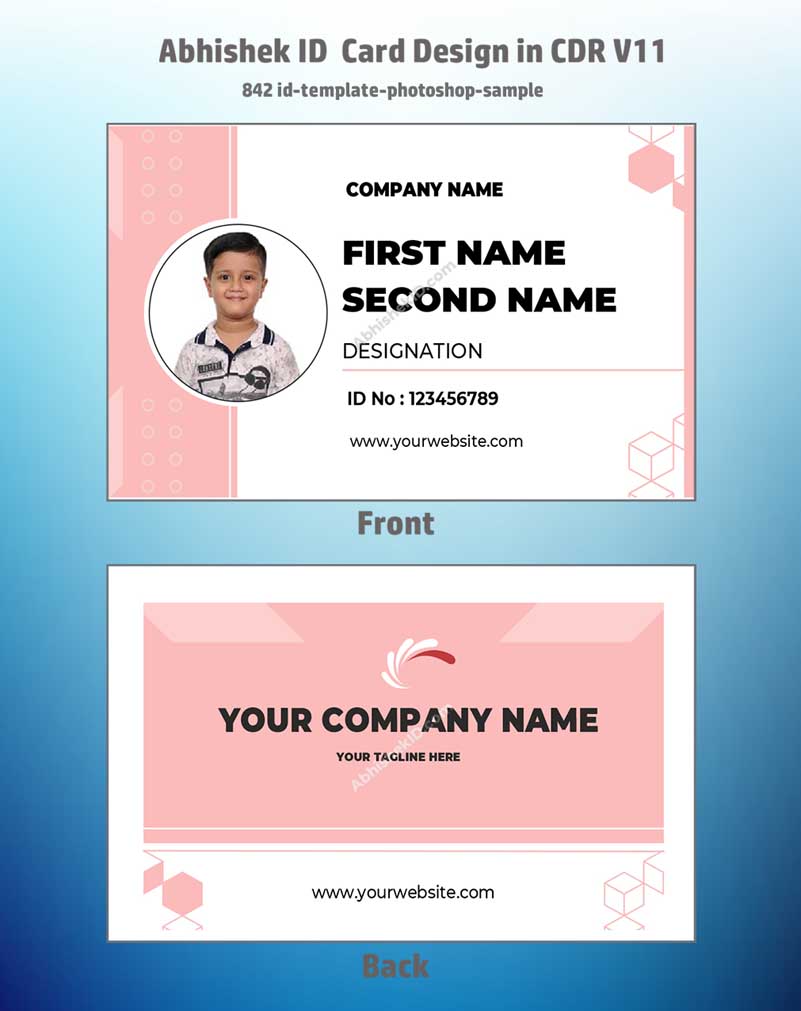 8/8 CorelDraw 11 Printable ID Card Design Templates | 65 Editable Designs India