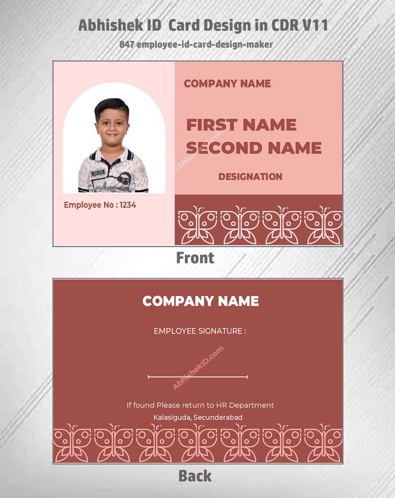8/8 CorelDraw 11 Printable ID Card Design Templates | 65 Editable Designs India