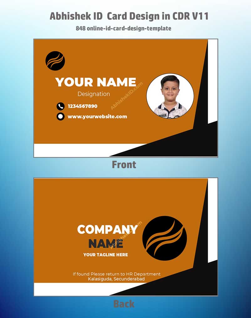 8/8 CorelDraw 11 Printable ID Card Design Templates | 65 Editable Designs India
