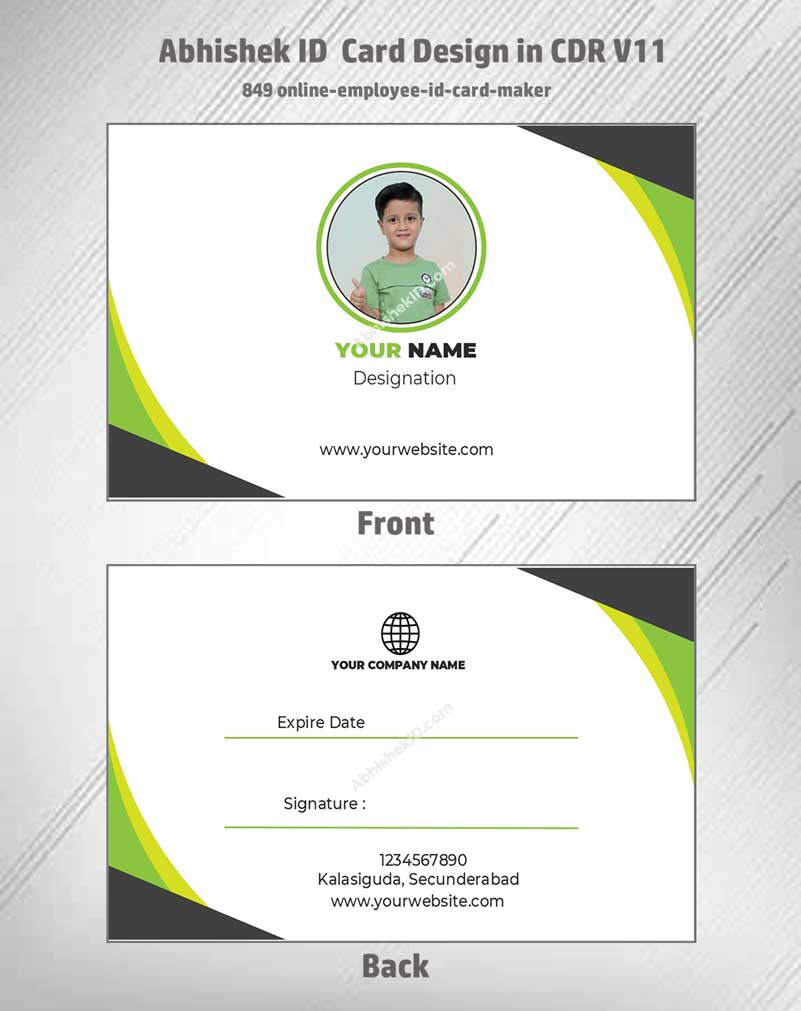 8/8 CorelDraw 11 Printable ID Card Design Templates | 65 Editable Designs India