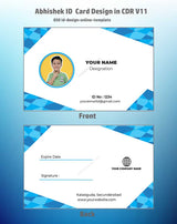 8/8 CorelDraw 11 Printable ID Card Design Templates | 65 Editable Designs India