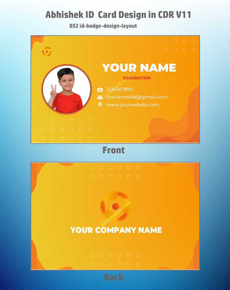 8/8 CorelDraw 11 Printable ID Card Design Templates | 65 Editable Designs India