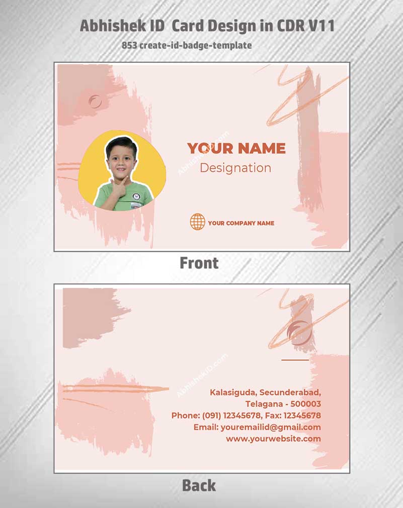 8/8 CorelDraw 11 Printable ID Card Design Templates | 65 Editable Designs India