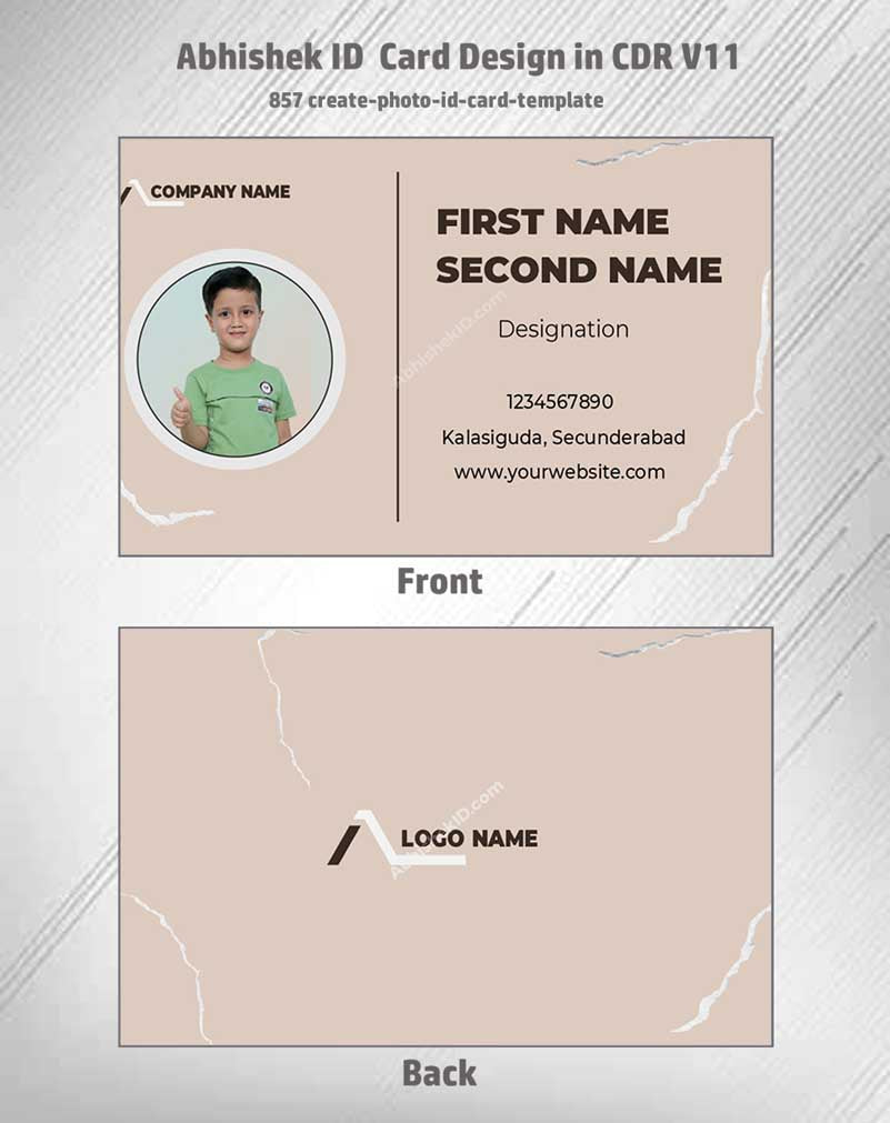 8/8 CorelDraw 11 Printable ID Card Design Templates | 65 Editable Designs India