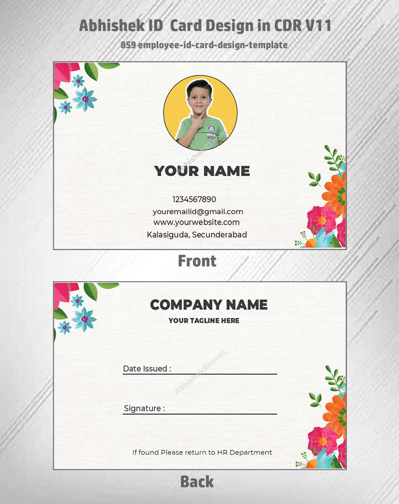 8/8 CorelDraw 11 Printable ID Card Design Templates | 65 Editable Designs India