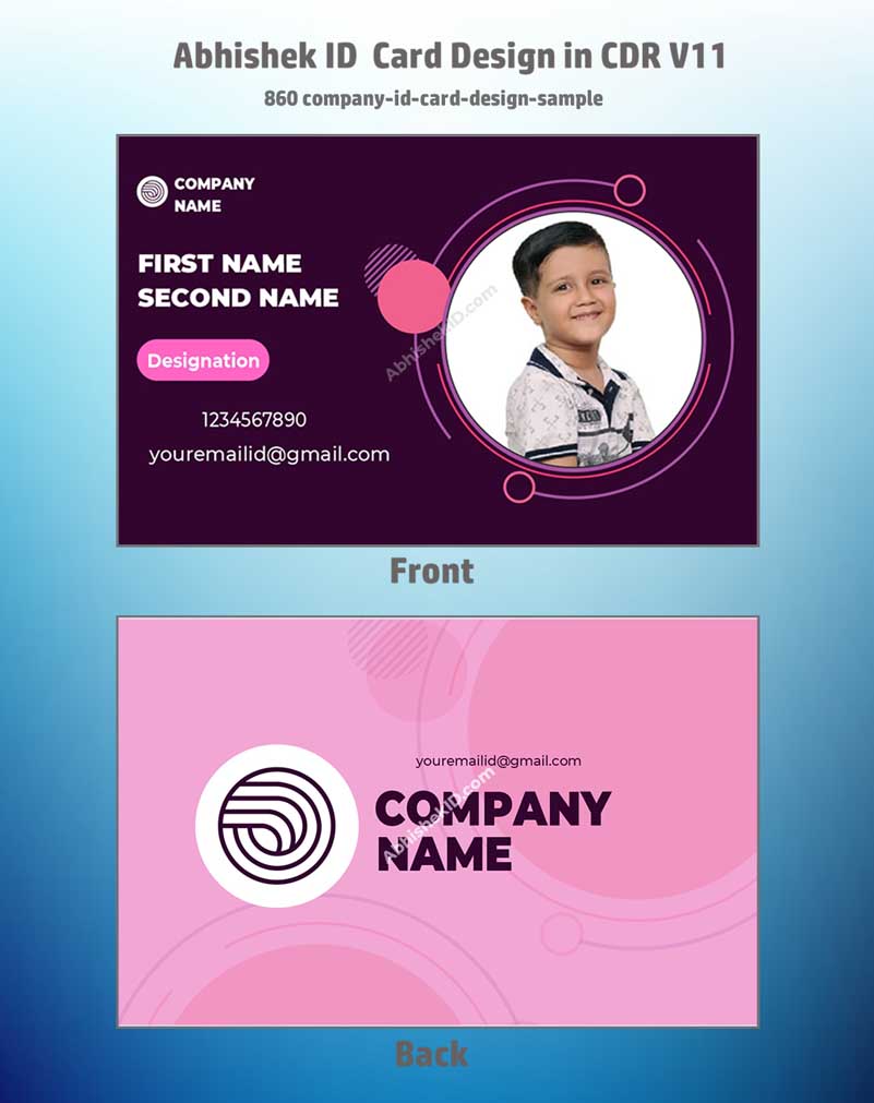 8/8 CorelDraw 11 Printable ID Card Design Templates | 65 Editable Designs India