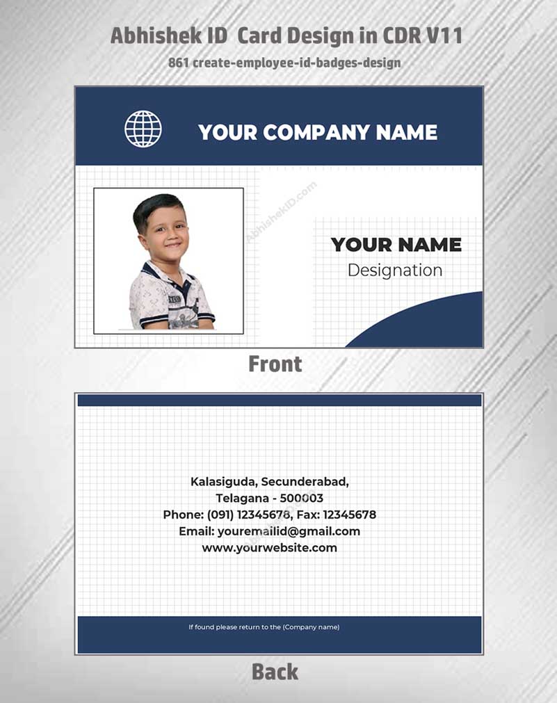 8/8 CorelDraw 11 Printable ID Card Design Templates | 65 Editable Designs India