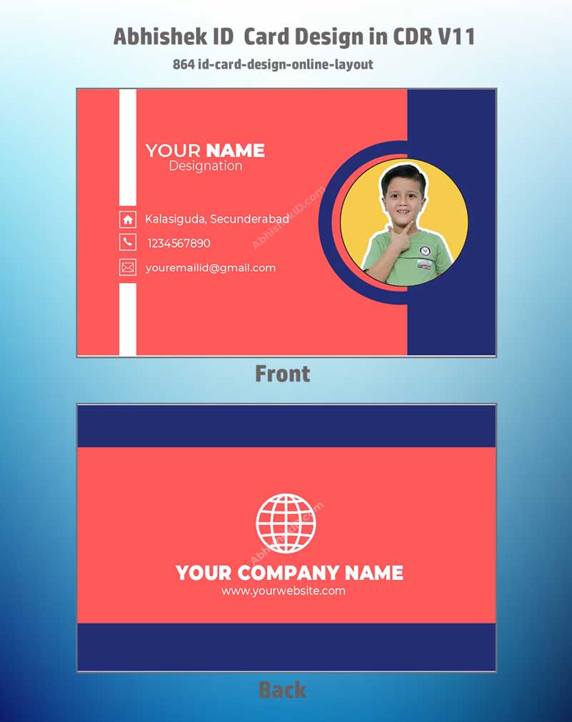 8/8 CorelDraw 11 Printable ID Card Design Templates | 65 Editable Designs India
