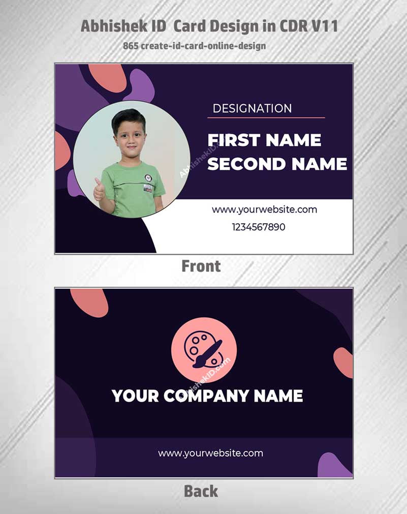8/8 CorelDraw 11 Printable ID Card Design Templates | 65 Editable Designs India