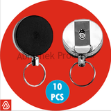 40 mm Metal Round Retractable  Yo-Yo Steel For Business Id Cards