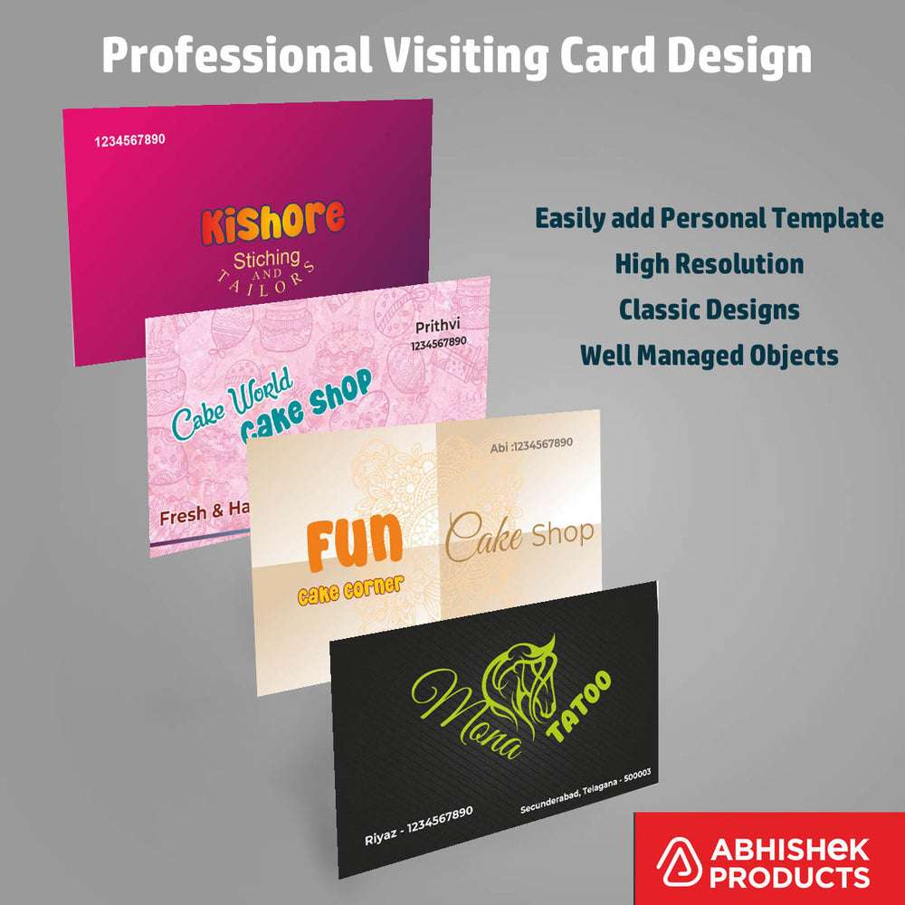 Clean Visiting Card Design Templates for creative industry marketing and professional corporate printing.