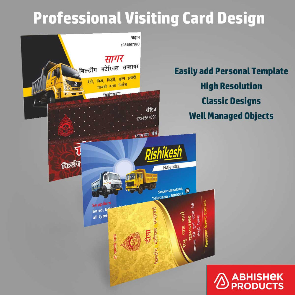 Clean Visiting Card Design Templates for mechanical service branding and local business promotion.