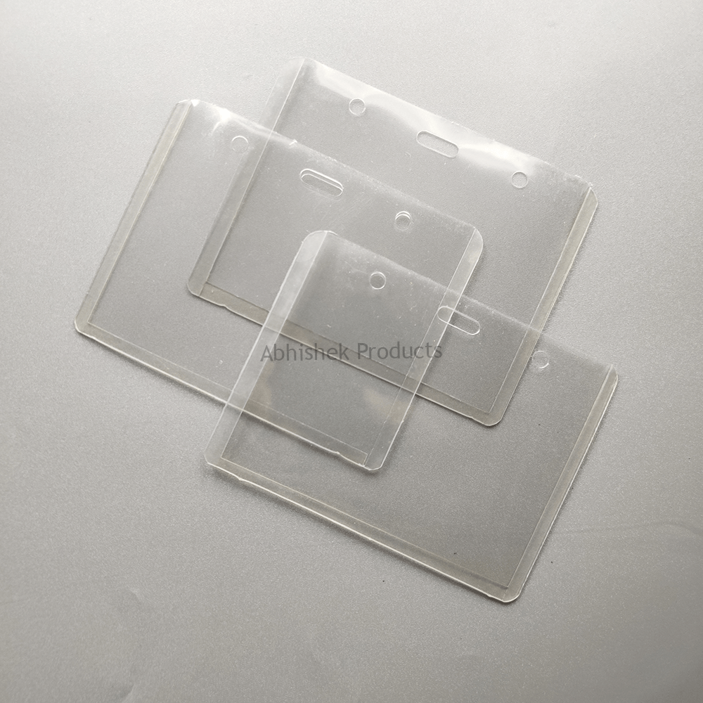 A2 CARD CASE PVC Transparent ID CARD POUCH HORIZONTAL 03