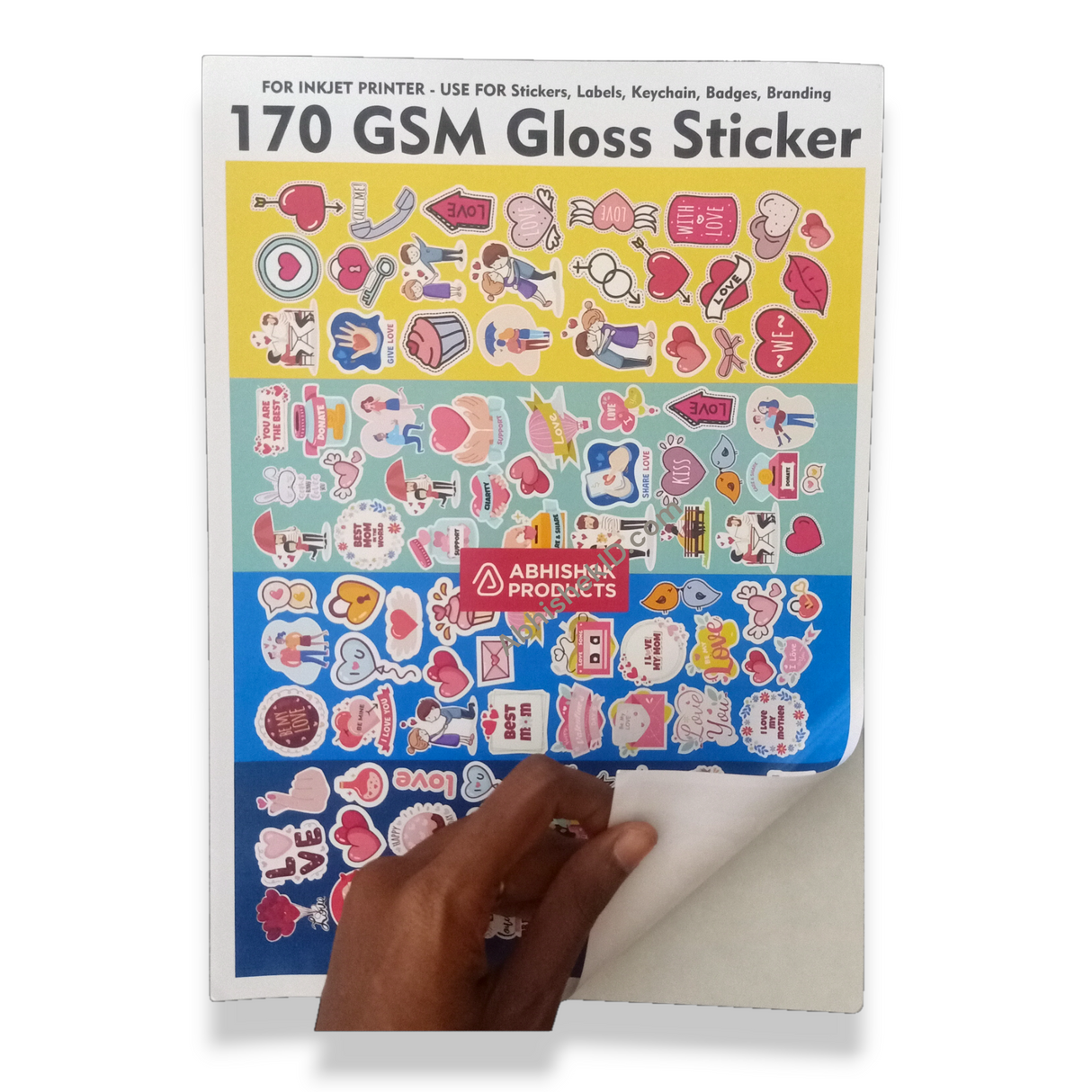 A4 170 Gsm Photo Sticker  Adhesive - For Inkjet