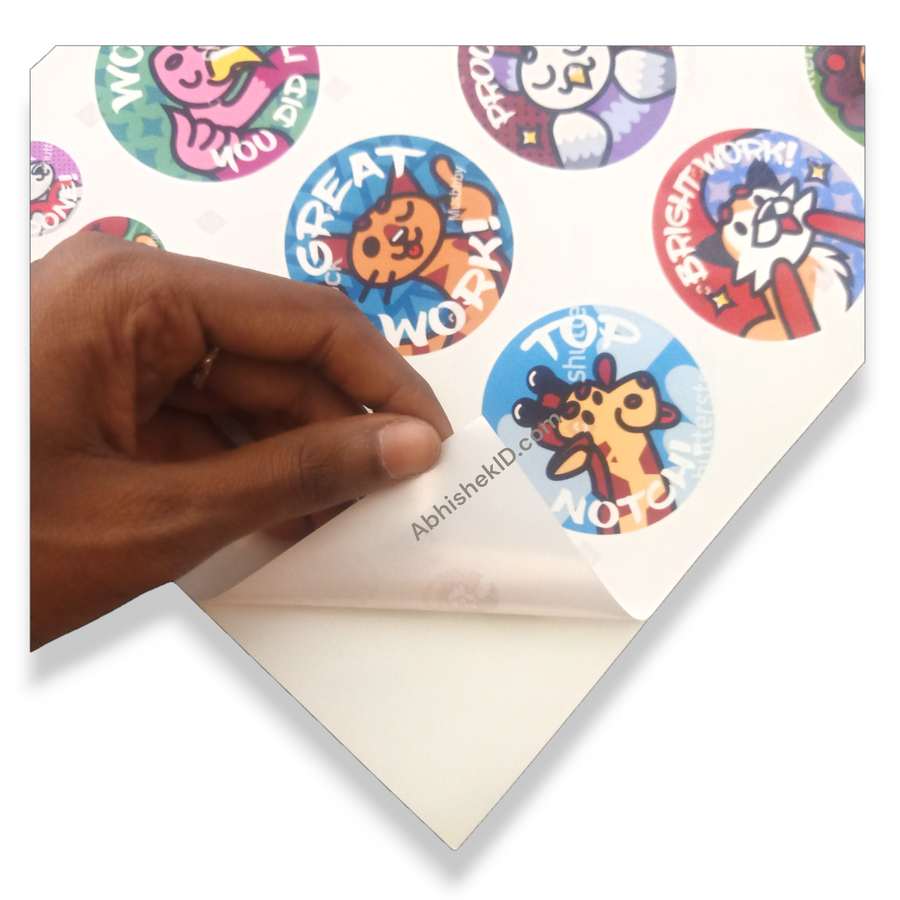 A4 AP Sticker 130 Mic Glossy ID Card | AbhishekID – Abhishek Products