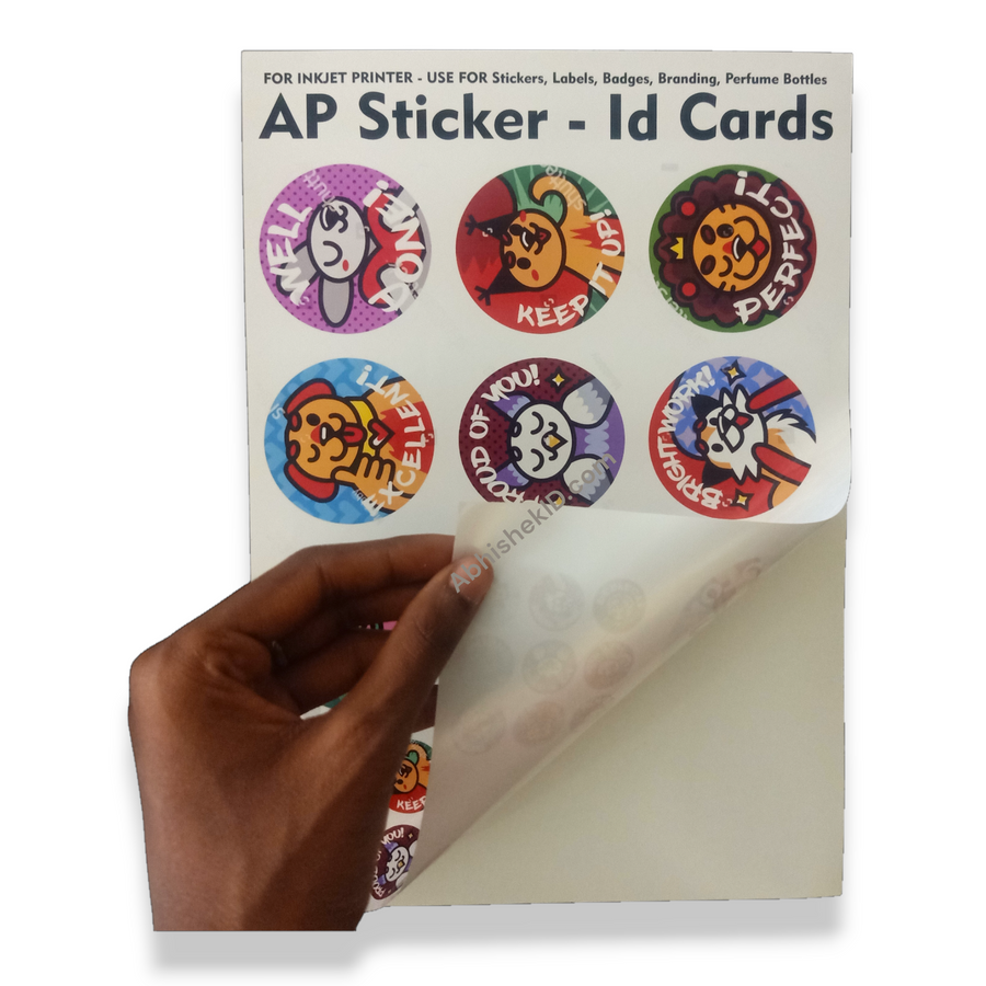 A4 AP Sticker 130 Mic Glossy ID Card | AbhishekID – Abhishek Products