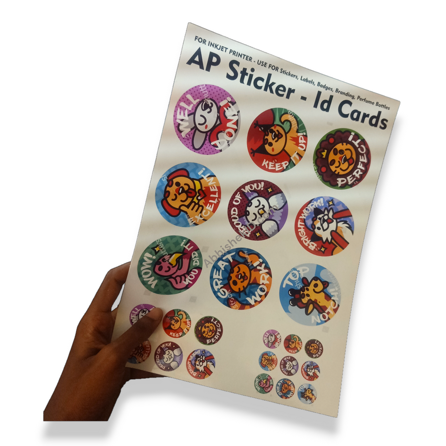 A4 AP Sticker 130 Mic Glossy ID Card | AbhishekID – Abhishek Products