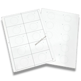 Multiple A4 RFID prelam inlay sheets stacked showing blank white card sheets