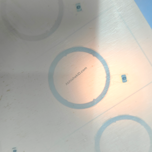A4 RFID Inlay Sheet 125 kHz with 10 round proximity chips prelaminated for ID card manufacturing