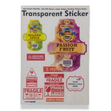 A4 Transparent Inkjet Sticker Waterproof Non Tearable Self Adhesive - LIGHT BLUE SHADE (Brand)