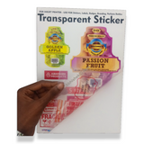 A4 Transparent Inkjet Sticker Waterproof Non Tearable Self Adhesive - LIGHT BLUE SHADE (Brand)