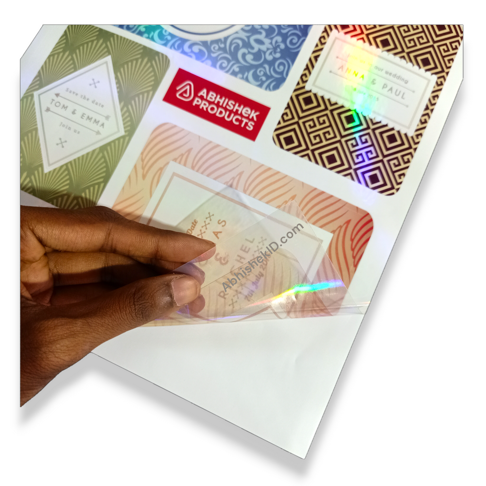 A4 Transparent Rainbow Promojet Sticker For Inkjet Printer Branding, Labeling and Decoration