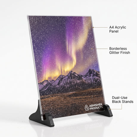 Near-A4 acrylic photo stand plain brown box packaging for photo studio bulk order