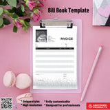 Simple bill book design layout for digital printing For coffee Traders