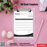 Simple and clear bill book template for quick edits For Electricals