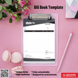 Simple and clear bill book template for quick edits For Medicare