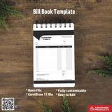 Structured bill book design template for freelancers For Traders