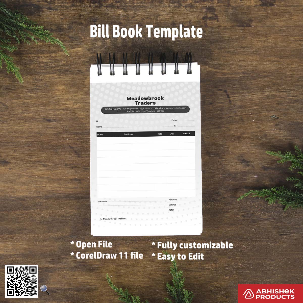 Structured bill book layout design for fast edits For Traders