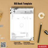 Clean customizable bill book layout for studios For Jewellers