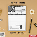 Simple and clear bill book template for quick edits For Agency