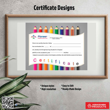 Certificate template for appreciation in CorelDRAW For Civil Engineering Chapter